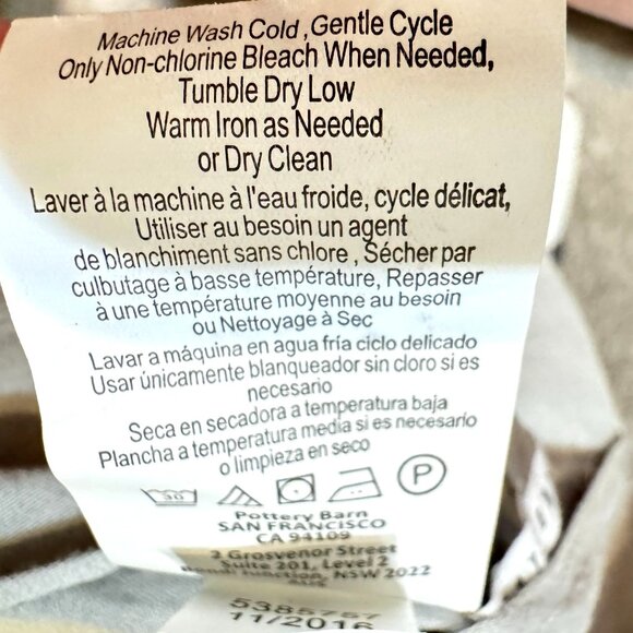 Pottery Barn 20x20 Paisley Decorative Pillow Cover Silk Cotton Blend Gray Gold - Picture 7 of 11